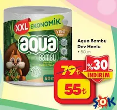 AQUA BAMBU DEV KAĞIT HAVLU fiyat ve kampanya bilgisi